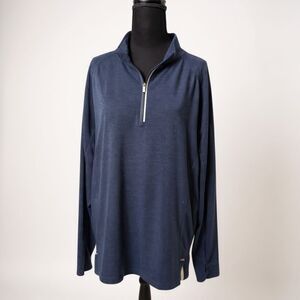 Fourlaps Men’s Venture 1/4 Zip Pullover Large Blue Athletic Performance Top